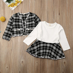 Ms. Marleigh's Plaid Coat Tutu Dress Outfits Suit Toddler