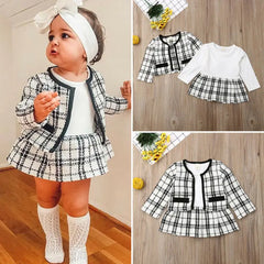 Ms. Marleigh's Plaid Coat Tutu Dress Outfits Suit Toddler
