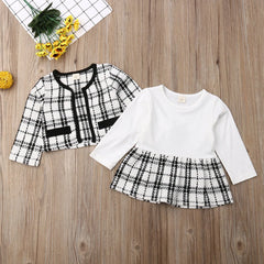Ms. Marleigh's Plaid Coat Tutu Dress Outfits Suit Toddler