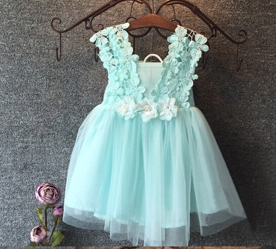 Lace Tulle Flower Sundress