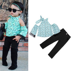 Girls T-shirt + Pants + Headband 3pcs. Suit