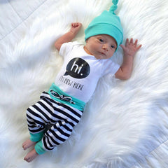 Newborn Boy or Girl Hat 3Pcs Outfit Set