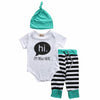 Newborn Boy or Girl Hat 3Pcs Outfit Set