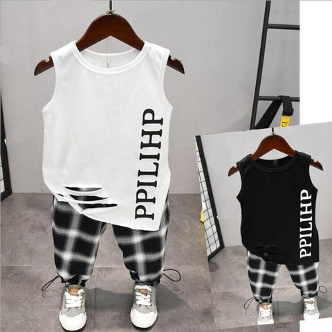 Boys sleeveless  Pants Set