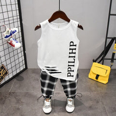 Boys sleeveless  Pants Set