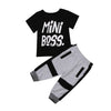 Mini Boss T-shirt Tops Pants Outfits