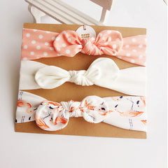 3pcs/set Baby Headband Girls Hair Accessories Cotton Rabbit Ear