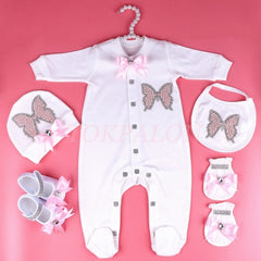 princess pearl crown with bow bodysuit Pajamas