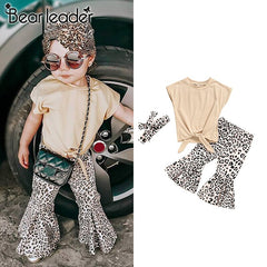 Girl Leopard Pants Suits