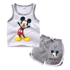 Elsa clothing sets top+pant casual clothes boys Mickey sport suits