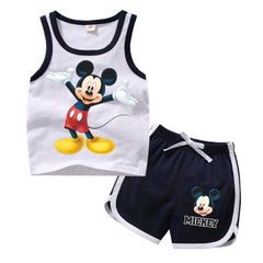 Elsa clothing sets top+pant casual clothes boys Mickey sport suits