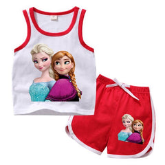 Elsa clothing sets top+pant casual clothes boys Mickey sport suits