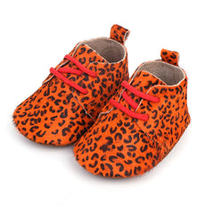 Genuine Leather Baby shoes Leopard print Baby Girls Soft shoes