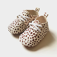 Genuine Leather Baby shoes Leopard print Baby Girls Soft shoes