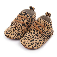 Genuine Leather Baby shoes Leopard print Baby Girls Soft shoes