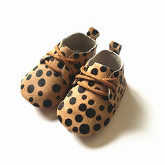 Genuine Leather Baby shoes Leopard print Baby Girls Soft shoes