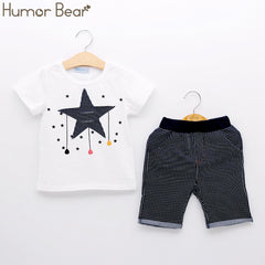 Stripe Colorful T-Shirt + Pants 2Pcs Boys Set