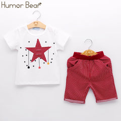 Stripe Colorful T-Shirt + Pants 2Pcs Boys Set