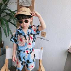 Stripe Colorful T-Shirt + Pants 2Pcs Boys Set