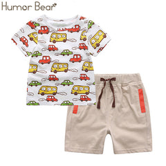 Stripe Colorful T-Shirt + Pants 2Pcs Boys Set