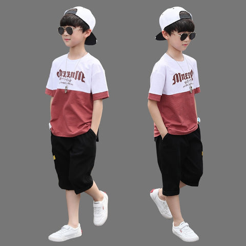 Boy's T-shirt Short Sleeve & Pants Set