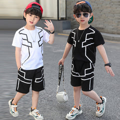 Short Sleeve T-shirts Pants  For Boys 2 Pcs