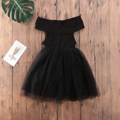 Off-Shoulder Tutu Dress Sleeveless