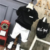 2PCS  black casual shirt and white short set